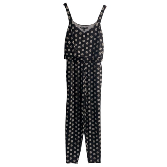 WHBM Dressy Floral Printed Tank Jumpsuit in Black Size Large -- WOW WOW WOW!!! - Picture 3 of 11